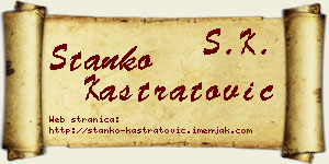 Stanko Kastratović vizit kartica